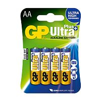 Батарейка GP пальчиковая (АА) Ultra Plus 15A LR6/316 BL4, в блистере (4 шт.) Батарейка GP пальчиковая (АА) Ultra Plus 15A LR6/316 BL4, в блистере (4 шт.)