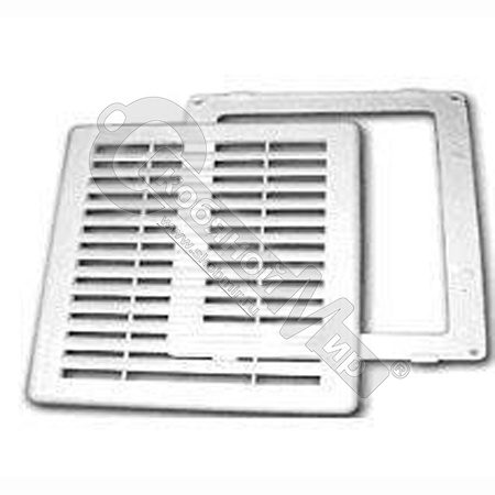 Решетка разъемная с москитной сеткой 180х180 мм, наклонные жалюзи, Э1818Р Решетка разъемная с москитной сеткой 180х180 мм, наклонные жалюзи, Э1818Р