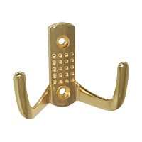 Крючок 2-х рожковый, YG1149S PB, золото (с перфорацией), 122-172/212В (8289) /60/600/ Крючок 2-х рожковый, YG1149S PB, золото (с перфорацией), 122-172/212В (8289) /60/600/