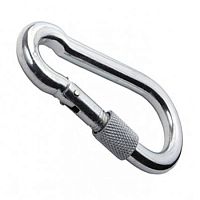 Карабин с предохранительной гайкой (муфтой) 10мм DIN 5299D /5/ Карабин с предохранительной гайкой (муфтой) 10мм DIN 5299D /5/