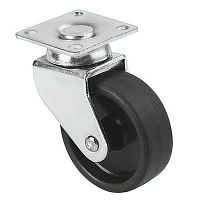 Опора колесная поворотная с площадкой, 50х20 мм, с металл. арматурой, черный /100/500/, 311 Опора колесная поворотная с площадкой, 50х20 мм, с металл. арматурой, черный /100/500/, 311