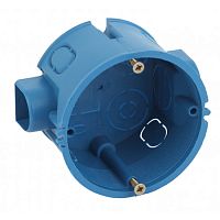 Подрозетник для твердых стен, 68х45 мм, со стыковкой, синий, ЭРА КУТС Подрозетник для твердых стен, 68х45 мм, со стыковкой, синий, ЭРА КУТС