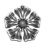 Цветок штампованный 85х2 мм 600J.01 Цветок штампованный 85х2 мм 600J.01
