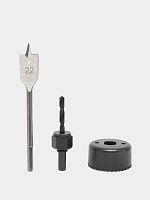 Набор для врезки замков, 32 мм / 54 мм (5 предметов), 36350 Набор для врезки замков, 32 мм / 54 мм (5 предметов), 36350