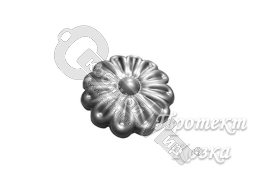 Цветок штампованный с шариком №2 70х1 мм ЦВшт 07.01.70 