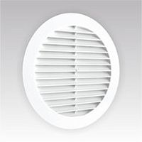 Решетка вентиляционная вытяжная круглая D150 с фланцем D125, АБС, 12РК Решетка вентиляционная вытяжная круглая D150 с фланцем D125, АБС, 12РК