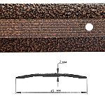Порог АЛ-125-С 1,5м антик медный , Стык алюминевый , 40 мм Порог АЛ-125-С 1,5м антик медный , Стык алюминевый , 40 мм