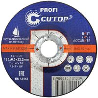 Круг шлифовальный по металлу Т27-125х6,0х22,2 мм, Cutop, 39992т Круг шлифовальный по металлу Т27-125х6,0х22,2 мм, Cutop, 39992т