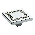 0771-005-3 Ручка кнопка, латунь с кристаллами Swarovski, эксклюзивная коллекция, глянцевый хром 0771-005-3 Ручка кнопка, латунь с кристаллами Swarovski, эксклюзивная коллекция, глянцевый хром