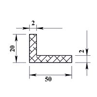 Уголок алюминиевый 50х20х2,0 мм - 2,0 м Уголок алюминиевый 50х20х2,0 мм - 2,0 м