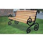 Скамья Французская лоза с подлокотником, 1.5 м Скамья Французская лоза с подлокотником, 1.5 м