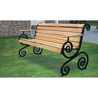 Скамья Французская лоза с подлокотником, 1.5 м Скамья Французская лоза с подлокотником, 1.5 м