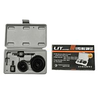 Набор кольцевых пил по дереву, 19 мм - 64 мм (11 предметов), в кейсе, "LIT", 190000 Набор кольцевых пил по дереву, 19 мм - 64 мм (11 предметов), в кейсе, "LIT", 190000