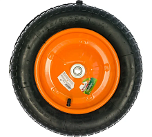 Колесо пневматическое для тачки, 360 мм, 3.25/3.00-8, подш. внут. d-16 мм, L оси 94мм, Palisad 68943 Колесо пневматическое для тачки, 360 мм, 3.25/3.00-8, подш. внут. d-16 мм, L оси 94мм, Palisad 68943