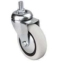 Опора колесная поворотная с винтом, 75х25 мм, с металл. арматурой,сер. /50/, 352*** Опора колесная поворотная с винтом, 75х25 мм, с металл. арматурой,сер. /50/, 352***