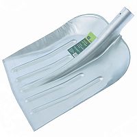 Лопата снеговая стальная оцинкованная без черенка, 330х365 мм, Россия, 61536 Лопата снеговая стальная оцинкованная без черенка, 330х365 мм, Россия, 61536