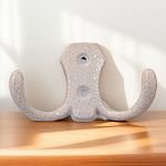 Крючок мебельный малый антик белое золото, (25), КМ-2 Крючок мебельный малый антик белое золото, (25), КМ-2