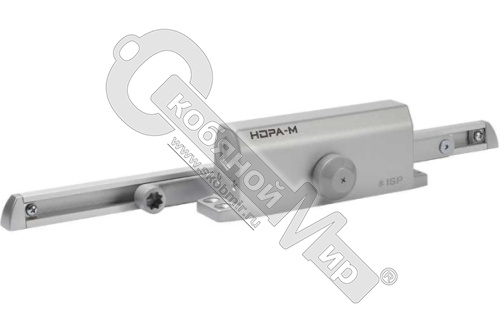 Доводчик НОРА-М 450 Slider ISPARUS EN5-6 со скольз. тягой (110-150 кг),  мороз. до -45, серый 19304