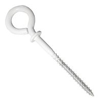 Металлический крюк, кольцо с шайбой (упором) KEW OSE 5,0х85, белая эмаль Металлический крюк, кольцо с шайбой (упором) KEW OSE 5,0х85, белая эмаль