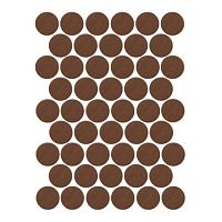 Заглушки самоклеющиеся пластик. 14 мм для евровинта, грецкий орех (лист 50 шт.), РС2165 Заглушки самоклеющиеся пластик. 14 мм для евровинта, грецкий орех (лист 50 шт.), РС2165