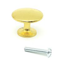 Ручка-кнопка мебельная d=30 мм, золото, 306А, SOLLER, 128-036 /80/800/ Ручка-кнопка мебельная d=30 мм, золото, 306А, SOLLER, 128-036 /80/800/