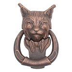 Ручка-стучалка дверная "Рысь"РРп патина бронза Ручка-стучалка дверная "Рысь"РРп патина бронза