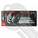 Набор Г-образных ключей TORX (звездочки), 9 шт., с отверстием на конце, PROFI, Сервис ключ, 76435 фото 2 Набор Г-образных ключей TORX (звездочки), 9 шт., с отверстием на конце, PROFI, Сервис ключ, 76435 фото 2