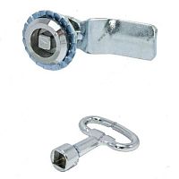 Замок щитовой (MS-705-7) d=22 мм поворот 90°, ригель изогнут на 7 мм L=55 мм, замок 4-х уг., 0077 Замок щитовой (MS-705-7) d=22 мм поворот 90°, ригель изогнут на 7 мм L=55 мм, замок 4-х уг., 0077