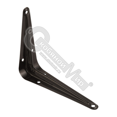 Уголок для полок черный 150х125 (5х6), 18386