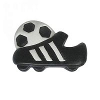 Ручка кнопка детская бутса с мячом BRASS, 385СО Ручка кнопка детская бутса с мячом BRASS, 385СО