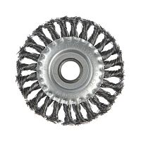 Щетка для УШМ 125мм d22мм плоская крученая Щетка для УШМ 125мм d22мм плоская крученая