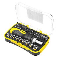 Набор отвертки, реверс отвер, биты 35 шт., 46 гол., адаптер для торцевых головок, STAYER "Compact" Набор отвертки, реверс отвер, биты 35 шт., 46 гол., адаптер для торцевых головок, STAYER "Compact"