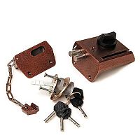 Замок накладной САМ Нд АцЛ левый, медь, 86600 Замок накладной САМ Нд АцЛ левый, медь, 86600