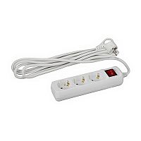 Удлинитель с заземлением 3х1 мм², 3 розетки, 5.0 м, с выключателем, ЭРА U-3es-5m (12/360)*** Удлинитель с заземлением 3х1 мм², 3 розетки, 5.0 м, с выключателем, ЭРА U-3es-5m (12/360)***