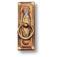 3658.0097.BR.001 Ручка кольцо на подложке с ключевиной ,классика,античная бронза 3658.0097.BR.001 Ручка кольцо на подложке с ключевиной ,классика,античная бронза
