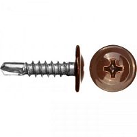 Саморез с прессшайбой, сверло RAL8017  4,2х25 темно-коричневый /500/ Саморез с прессшайбой, сверло RAL8017  4,2х25 темно-коричневый /500/