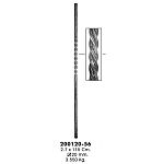 Столб начальный, кв. 20 мм кручёный (H= 1,20 м) 200120-56*** Столб начальный, кв. 20 мм кручёный (H= 1,20 м) 200120-56***