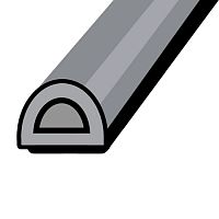 Уплотнитель SD-01 D 9х8/7,5 мм, серый (100 м - 2х50 м), (уп.1/6 шт.), PROFITRAST Уплотнитель SD-01 D 9х8/7,5 мм, серый (100 м - 2х50 м), (уп.1/6 шт.), PROFITRAST