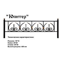 Ограда Юпитер Высота ограждения  400 мм цена за пог. метр Ограда Юпитер Высота ограждения  400 мм цена за пог. метр