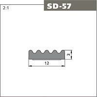 Уплотнитель SD-57 12х3 мм, черный, 125 м, (6 шт./уп.)*** Уплотнитель SD-57 12х3 мм, черный, 125 м, (6 шт./уп.)***