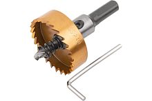 Коронка кольцевая по металлу, 40 мм, HSS сталь, титановое покрытие, 36872 Коронка кольцевая по металлу, 40 мм, HSS сталь, титановое покрытие, 36872