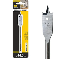 Сверло перьевое (перовое) по дереву, 14х150 мм, в блистере, GRAFF, 8814150 Сверло перьевое (перовое) по дереву, 14х150 мм, в блистере, GRAFF, 8814150