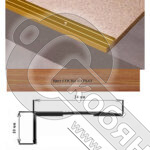 Порог АЛ-267-С 1,8м СОСНА БАРХАТ, Угол алюминевый, 24X10 мм фото 2 Порог АЛ-267-С 1,8м СОСНА БАРХАТ, Угол алюминевый, 24X10 мм фото 2