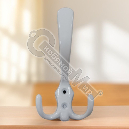 Крючок мебельный большой белый, (30), КМ-1