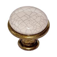 Ручка-кнопка античная бронза+фарфор/под мрамор, 200273/50550FS*** Ручка-кнопка античная бронза+фарфор/под мрамор, 200273/50550FS***