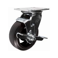 Колесо промыш. поворотное большегруз. на платформе с торм., 160х50 мм SCdb63, нагрузка 230 кг /8/ Колесо промыш. поворотное большегруз. на платформе с торм., 160х50 мм SCdb63, нагрузка 230 кг /8/