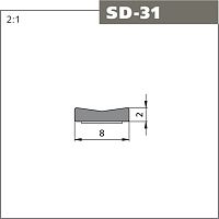 Уплотнитель SD-31 8х2 мм, черный, 300 м (6 шт./уп.) Уплотнитель SD-31 8х2 мм, черный, 300 м (6 шт./уп.)