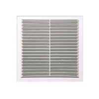 Решетка вентиляционная металлическая 150х150 мм с сеткой, белая /50/ Решетка вентиляционная металлическая 150х150 мм с сеткой, белая /50/