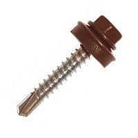 Саморез кровельный КРсZP RAL8017  4,8х51 темно-коричневый /50/ Саморез кровельный КРсZP RAL8017  4,8х51 темно-коричневый /50/