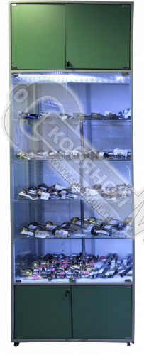 Шкаф торговый стеклянный  ШСМ (2 боковые с  задней ст. стенкой)